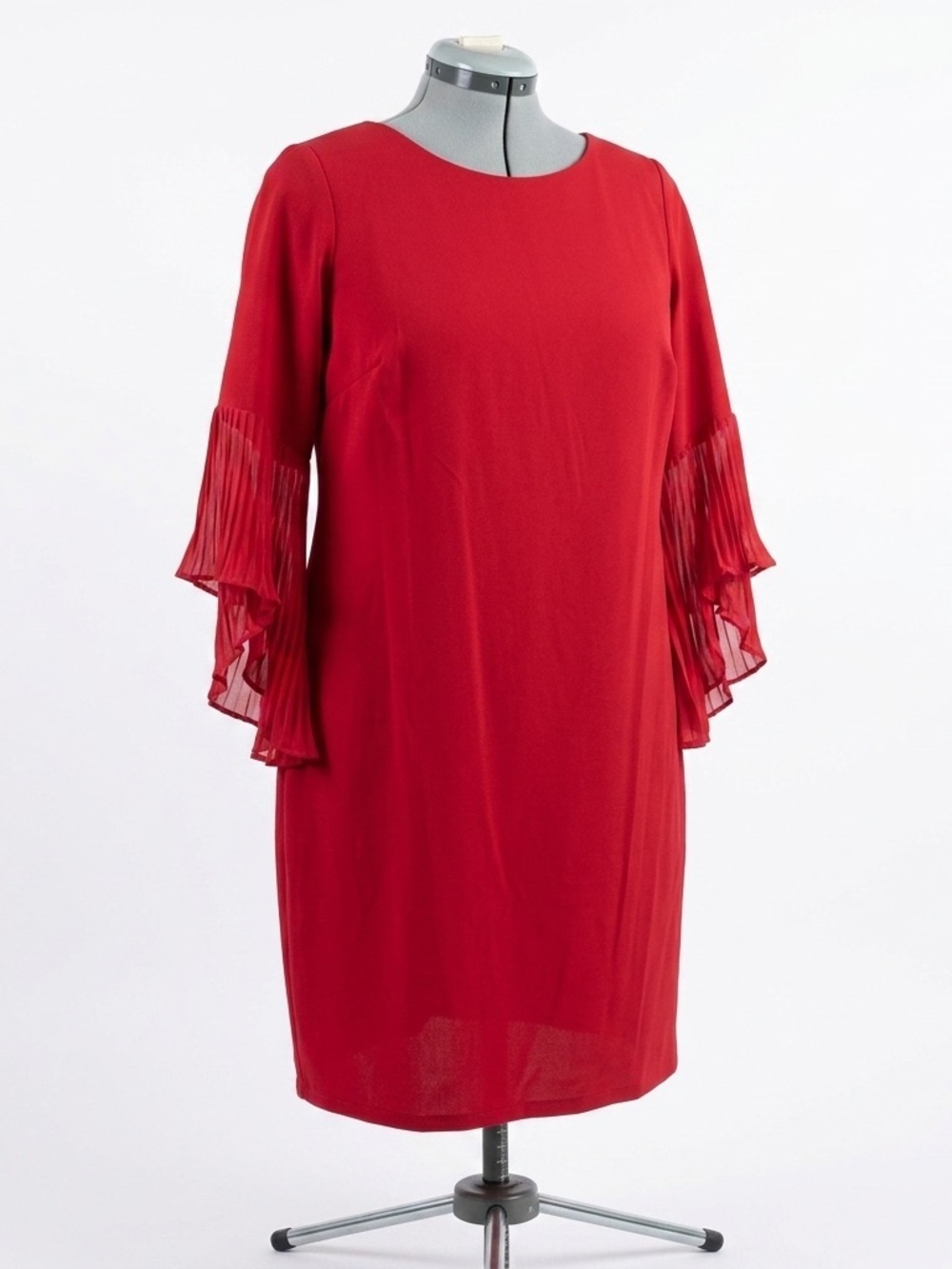 Shelby & Palmer Red Ruffle Sleeve Shift